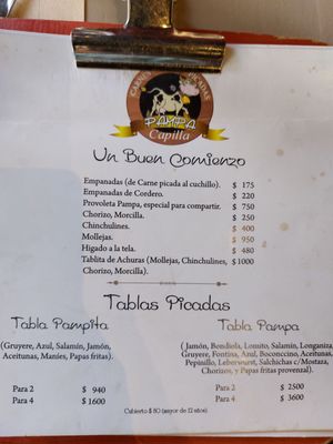 Menu photo 4 Pampa Capilla Gran Buenos Aires, B