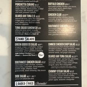 The Stand - American Classics Redefined - Menu - Burgers Near Me - Northridge, California