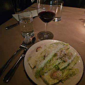 Clarklewis - 1/28/2024 - glass of 2020 Chateau Pinerale Cahors Malbec and 'Zafiro' Caesar salad - Wine Bars Near Me - Portland, Oregon