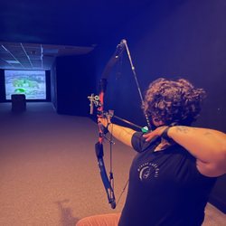 Broken Arrow Archery - The dart room is an interactive computer game and worth the extra cost.