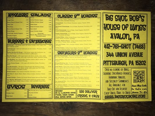 Menu photo 3 The Original BSB’s - Avalon Pittsburgh, PA