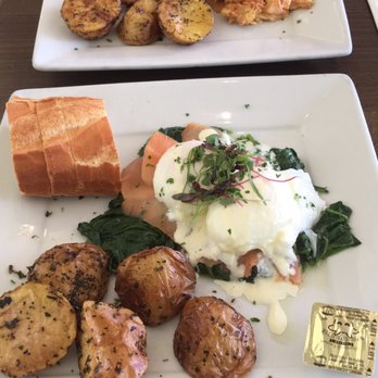 Starling Diner - Eggs Benjamin and Chorizo Scramble. Both were delicious. - New American Near Me - Long Beach, California Starling Diner - Eggs Benjamin and Chorizo Scramble. Both were delicious. - New American Near Me - Long Beach, California