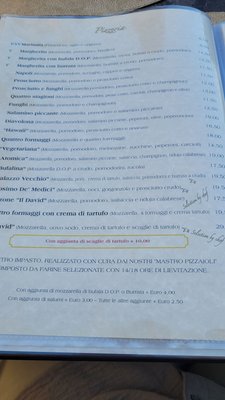 Menu photo 1 Il David Florence, FI Menu photo 1 Il David Florence, FI