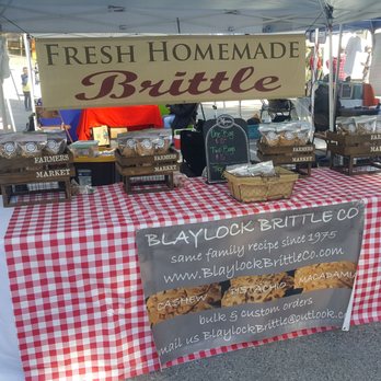 Blaylock Brittle Co - Ready for business at the Farmers Market - Candy Stores Near Me