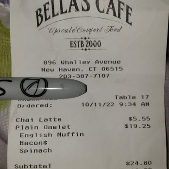 Bella's Cafe - Shocking price breakfast - Breakfast & Brunch Near Me - New Haven, Connecticut