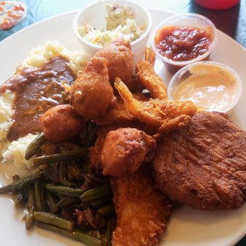 CJ's Kitchen & Grille - Seafood platter less than $10. Not bad at all for lunch. - American Near Me - Pensacola, Florida CJ's Kitchen & Grille - Seafood platter less than $10. Not bad at all for lunch. - American Near Me - Pensacola, Florida