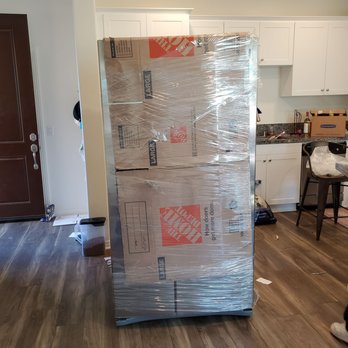Qshark Moving - Protecting my fridge- they even removed doors. - Movers Near Me - Irvine, California Qshark Moving - Protecting my fridge- they even removed doors. - Movers Near Me - Irvine, California