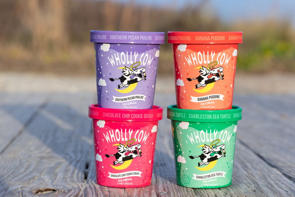 Wholly Cow Ice Cream and Coffee Logo