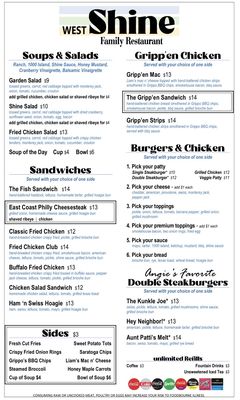 Menu photo 3 West Shine Family Restaurant Cincinnati, OH