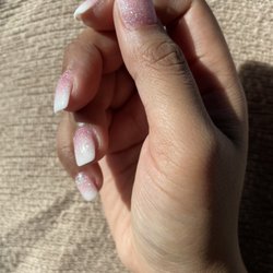 Kim Nails & Spa - Ombré pink to white tip!