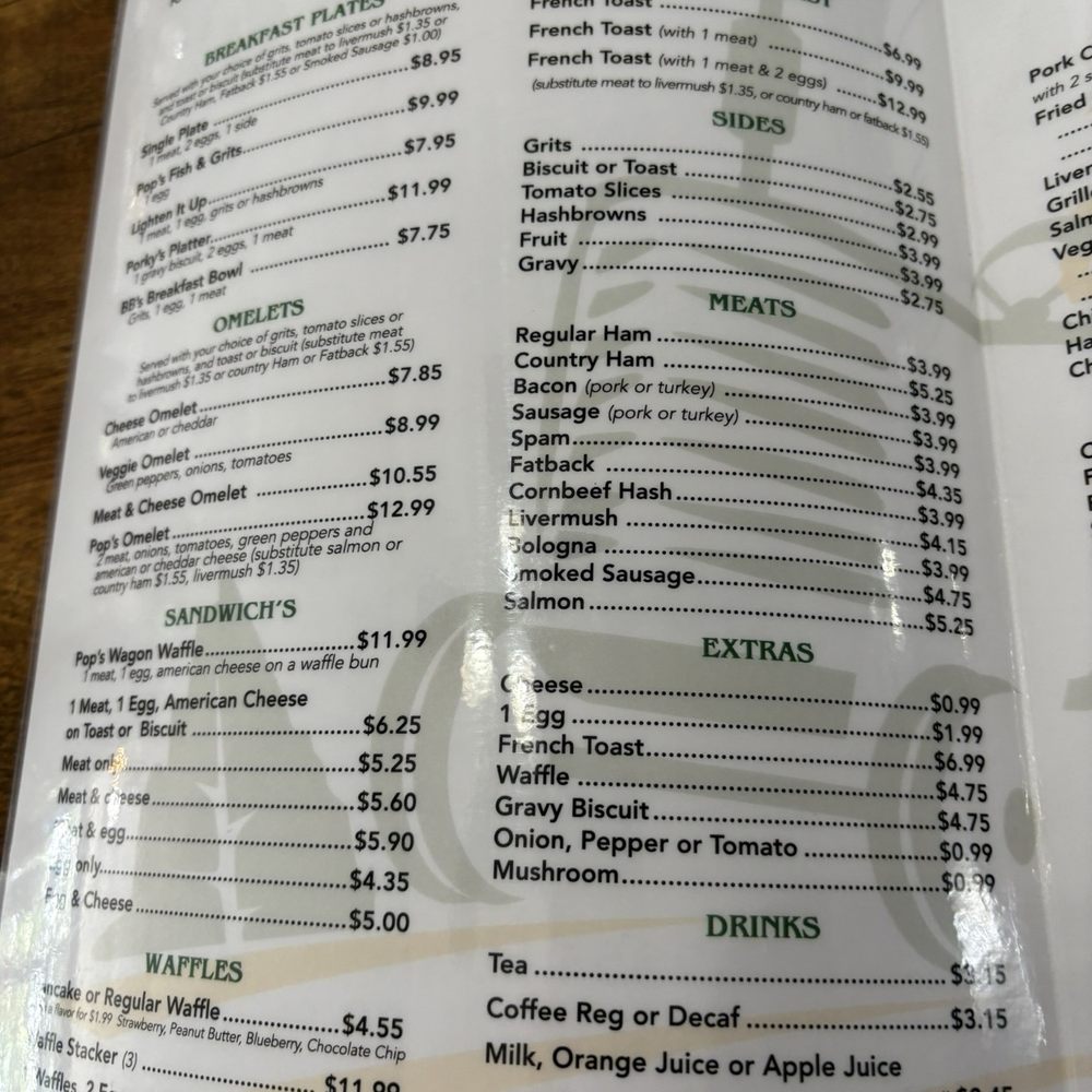 Pop’s Cafe - Menu - Salad Near Me - Rock Hill, South Carolina