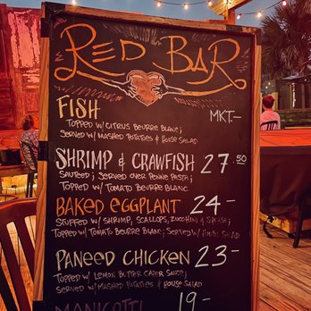The Red Bar - The chalkboard - Bars Near Me - Santa Rosa Beach, Florida