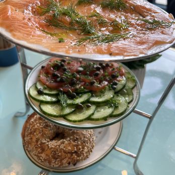 Sadelle's - house salmon ($27): tomato, cucumber, capers with your choice of bagel - Breakfast & Brunch Near Me - Las Vegas, Nevada Sadelle's - house salmon ($27): tomato, cucumber, capers with your choice of bagel - Breakfast & Brunch Near Me - Las Vegas, Nevada