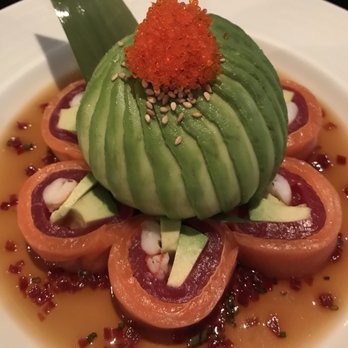 Hane Sushi - Yoshi special. Avocado ball is filled with tuna! - Sushi Bars Near Me - San Diego, California