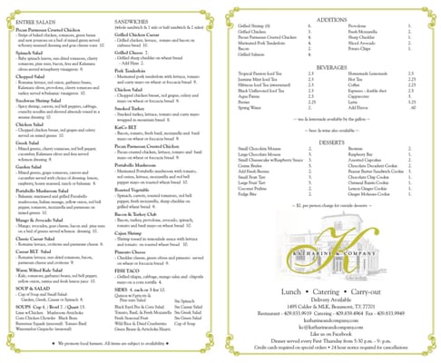 Menu photo 2 Katharine & Company Beaumont, TX