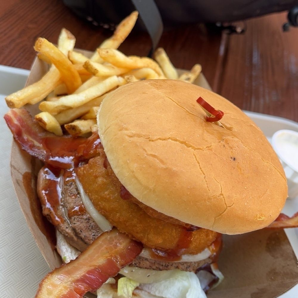 Smokejumpers Grill - Chipotle BBQ Bacon Double Cheeseburger - American Near Me - Anaheim, California Smokejumpers Grill - Chipotle BBQ Bacon Double Cheeseburger - American Near Me - Anaheim, California