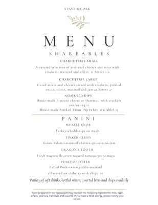 Menu photo 2 Stave & Cork Salem, VA