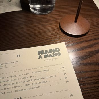 Mano A Mano - Menu - Italian Near Me - Chicago, Illinois