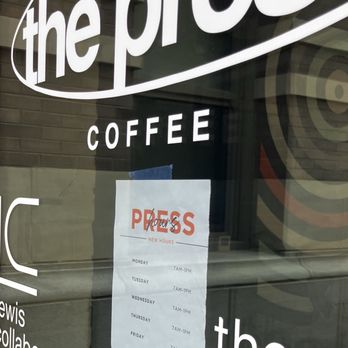 The Press Cafe - New hours (photo taken Aug 5) - Coffee & Tea Near Me - University City, Missouri The Press Cafe - New hours (photo taken Aug 5) - Coffee & Tea Near Me - University City, Missouri