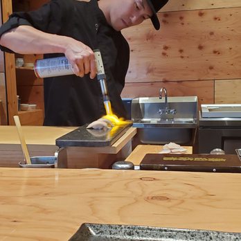 Hidden Fish - Chef cooking with torch - Sushi Bars Near Me - San Diego, California Hidden Fish - Chef cooking with torch - Sushi Bars Near Me - San Diego, California