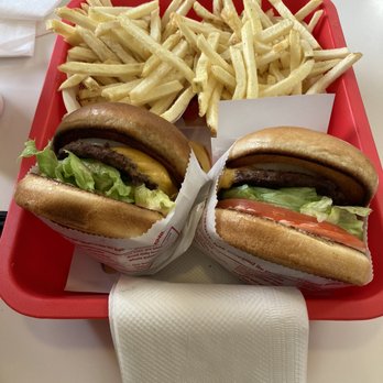 In-N-Out Burger - Two #2 combos (1 with and 1 without tomatoes) - Burgers Near Me - Gilroy, California In-N-Out Burger - Two #2 combos (1 with and 1 without tomatoes) - Burgers Near Me - Gilroy, California