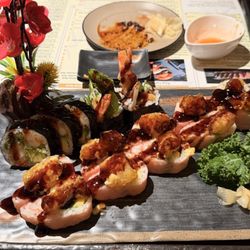 Mori Asian - Golden Scallop & Tempura Shrimp Rolls ..... yummy
