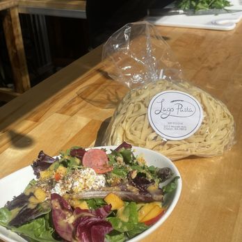Casetta Rossa - a plate of salad and a bag of pasta - Italian Near Me - Chelan, Washington