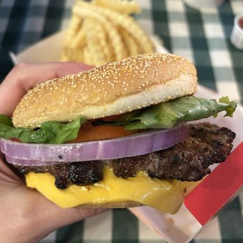 Portillo's Naperville - Cheeseburger (fries behind) - Hot Dogs Near Me - Naperville, Illinois Portillo's Naperville - Cheeseburger (fries behind) - Hot Dogs Near Me - Naperville, Illinois