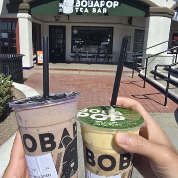 BoBaPoP Tea Bar - Lavender Haze (COFFEE) 16 Oz and Tornado Coffee (16 Oz) - Bubble Tea Near Me - San Diego, California