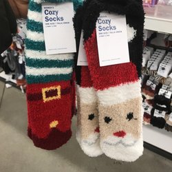 Old Navy - Cute fuzzy Christmas socks for only $1