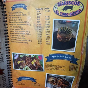 Mariscos El Toro Guero - Menu - Mexican Near Me - Cabo San Lucas, BCS