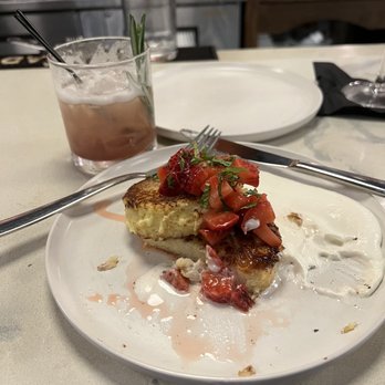Two Fourteen Restaurant - Strawberry shortcake and upside down whiskey sour. - American Near Me - Media, Pennsylvania Two Fourteen Restaurant - Strawberry shortcake and upside down whiskey sour. - American Near Me - Media, Pennsylvania