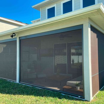 Vantage Screens - Motorized Retractable Solar Screens with Fixed Screen Panels - Awnings Near Me Vantage Screens - Motorized Retractable Solar Screens with Fixed Screen Panels - Awnings Near Me