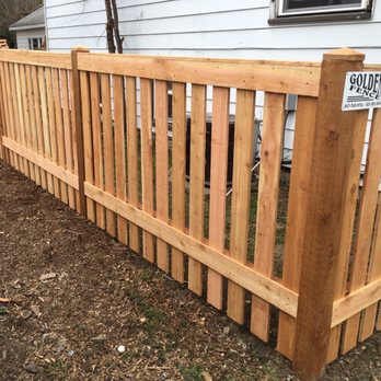 Golden Fence - Semi-privacy traditional open picket wood fence w/ cap. - Fences & Gates Near Me - Mchenry, Illinois