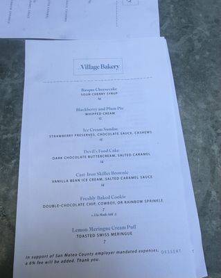 Menu photo 5 The Village Bakery Woodside, CA