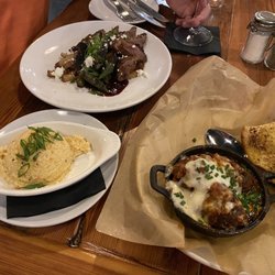Gather - Cherry duck, pimento grits, pork meatballs