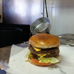 The Cooling Station Grill - Delicious Home style Double meat Cheese Burger.