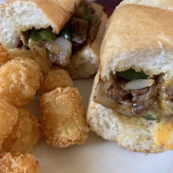 Blue Line Diner - Philly and tots. Really good. - Diners Near Me - Newell, South Dakota