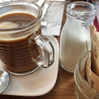 Bar Basic - Americano served with steamed milk. - New American Near Me - Brooklyn, New York