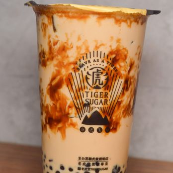 Tiger Sugar - Black Sugar Boba Milk with Cream mousse - Bubble Tea Near Me - New York, New York Tiger Sugar - Black Sugar Boba Milk with Cream mousse - Bubble Tea Near Me - New York, New York