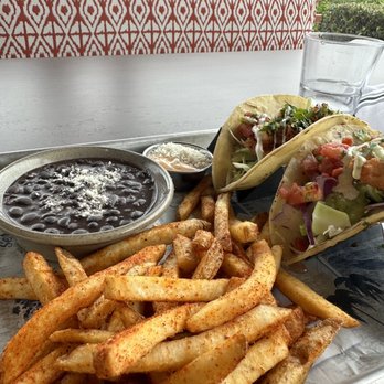 Pacific Catch - Taco platter with a side of chili-lime fries - Seafood Near Me - Tustin, California Pacific Catch - Taco platter with a side of chili-lime fries - Seafood Near Me - Tustin, California