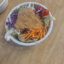Salad with ginger dressing