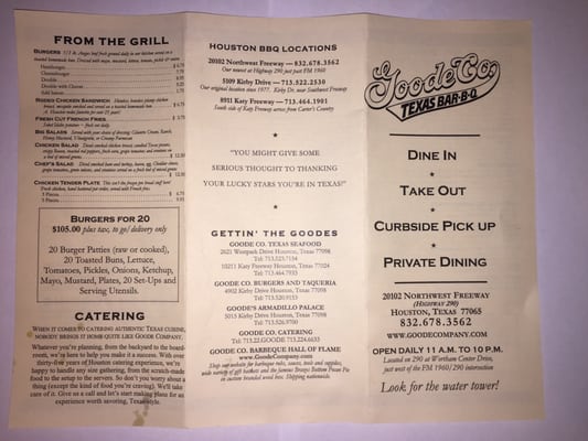 Menu photo 7 Goode Company BBQ Houston, TX