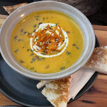 Steins Beer Garden & Restaurant - Butternut Squash Soup - New American Near Me - Mountain View, California Steins Beer Garden & Restaurant - Butternut Squash Soup - New American Near Me - Mountain View, California