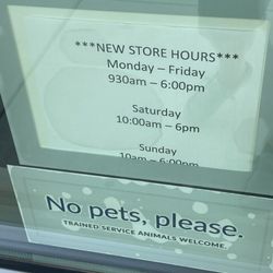 The Vitamin Shoppe - New store hours post but website & phone message reflects 7