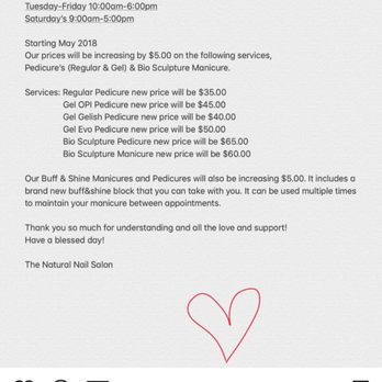 The Natural Nail Salon - Price increase coming soon - Nail Salons Near Me - Hayward, California