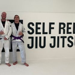 Self Reliant Jiu Jitsu - Me snapping a pic with Professor J. Andrew Thomas and coach Cash Burgess after a great class.