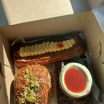 Del Sur Bakery & Cafe - Pastry haul - longganisa croissant, turon danish, adobo brownie - Filipino Near Me - Chicago, Illinois