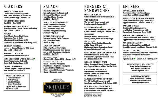 Menu photo 2 McHale's Bar & Grill New York, NY