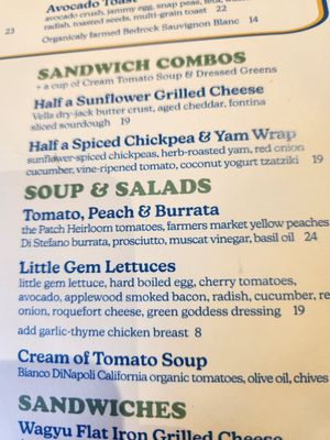 Menu photo 1 Sunflower Caffe Sonoma, CA